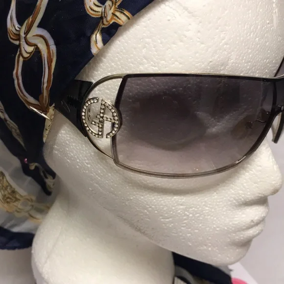 GIORGIO ARMANI SUNGLASSES vintage dust bag ,case original set grey ombré GA logo - Picture 3 of 16